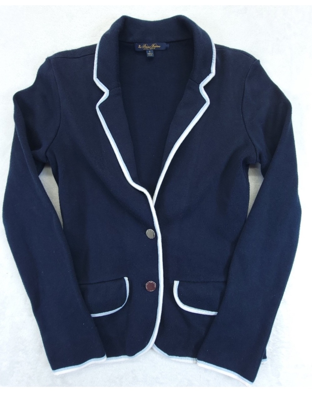 Brooks Brothers Navy Blue Suit Jacket Cotton Size Small